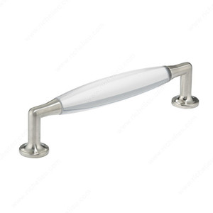 Contemporary Metal and Acrylic Pull - 6851, Finish Clear / Brushed Nickel Contemporary Metal and Acrylic Pull - 6851, Finish Clear / Brushed Nickel