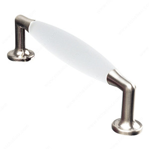 Contemporary Metal and Acrylic Pull - 6851, Finish Frosted Clear / Brushed Nickel Contemporary Metal and Acrylic Pull - 6851, Finish Frosted Clear / Brushed Nickel