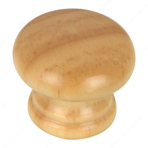Eclectic Wood Knob - 703, Finish Finished Pine PRO-PACK 3 Eclectic Wood Knob - 703, Finish Finished Pine PRO-PACK 3
