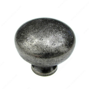 Traditional Metal Knob - 7091, Finish Pewter PRO-PACK 2 Traditional Metal Knob - 7091, Finish Pewter PRO-PACK 2