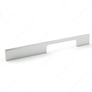 Contemporary Metal and Aluminum Pull - 720, Center to Center 160 mm, Finish Chrome, Length - Overall Dimensions 224 mm