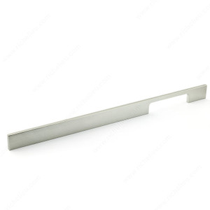 Contemporary Metal and Aluminum Pull - 720, Center to Center 320 mm, Finish Brushed Nickel, Length - Overall Dimensions 384 mm Contemporary Metal and Aluminum Pull - 720, Center to Center 320 mm, Finish Brushed Nickel, Length - Overall Dimensions 384 mm