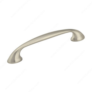 Transitional Metal Pull - 7226, Center to Center 128 mm, Finish Brushed Nickel, Projection - Overall Dimensions 27 mm