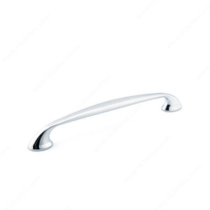 Transitional Metal Pull - 7226, Center to Center 192 mm, Finish Chrome, Projection - Overall Dimensions 32 mm