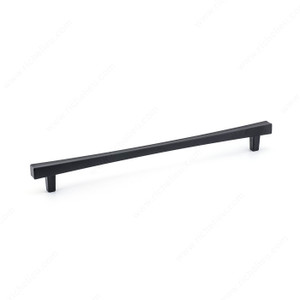 Transitional Metal Pull - 7227, Center to Center 256 mm, Finish Matte Black, Length - Overall Dimensions 296 mm Transitional Metal Pull - 7227, Center to Center 256 mm, Finish Matte Black, Length - Overall Dimensions 296 mm