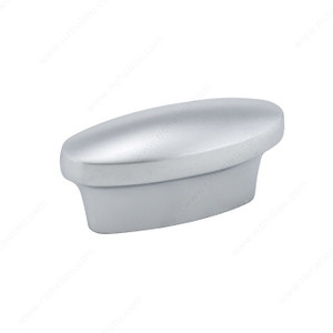 Contemporary Metal Knob - 7311, Finish Matte Chrome, Screw/Nail 8/32 (Included) PRO-PACK 3