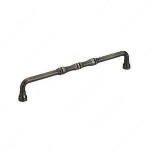 Traditional Metal Pull - 7409, Center to Center 192 mm, Finish Antique Nickel, Projection - Overall Dimensions 33 mm Traditional Metal Pull - 7409, Center to Center 192 mm, Finish Antique Nickel, Projection - Overall Dimensions 33 mm