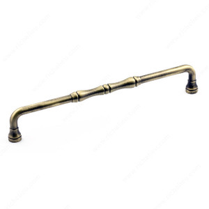 Traditional Metal Pull - 7409, Center to Center 192 mm, Finish Antique English, Projection - Overall Dimensions 33 mm Traditional Metal Pull - 7409, Center to Center 192 mm, Finish Antique English, Projection - Overall Dimensions 33 mm