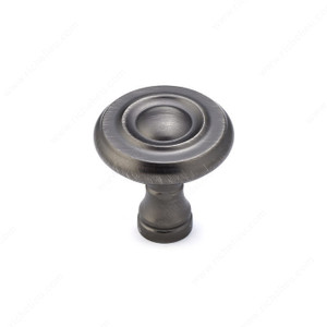 Traditional Metal Knob - 7403, Finish Antique Nickel PRO-PACK 3 Traditional Metal Knob - 7403, Finish Antique Nickel PRO-PACK 3