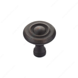Traditional Metal Knob - 7403, Finish Brushed Oil-Rubbed Bronze PRO-PACK 3 Traditional Metal Knob - 7403, Finish Brushed Oil-Rubbed Bronze PRO-PACK 3