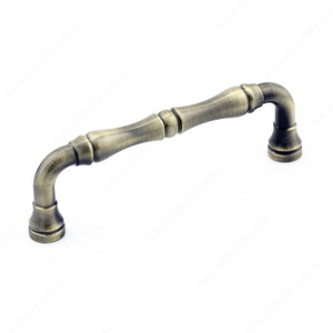 Traditional Metal Pull - 7409, Center to Center 96 mm, Finish Antique English, Projection - Overall Dimensions 33 mm PRO-PACK 2