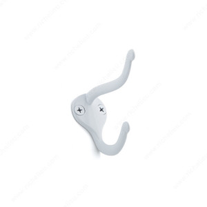 Utility Metal Hook - 744, 4- piece value pack, Finish White Utility Metal Hook - 744, 4- piece value pack, Finish White