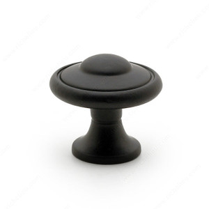 Traditional Metal Knob - 757B, Finish Matte Black Iron PRO-PACK 2 Traditional Metal Knob - 757B, Finish Matte Black Iron PRO-PACK 2