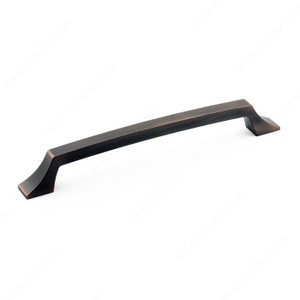 Transitional Metal Pull - 765, Center to Center 192 mm, Finish Brushed Oil-Rubbed Bronze, Projection - Overall Dimensions 33 mm Transitional Metal Pull - 765, Center to Center 192 mm, Finish Brushed Oil-Rubbed Bronze, Projection - Overall Dimensions 33 mm