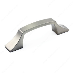 Transitional Metal Pull - 765, Center to Center 96 mm, Finish Brushed Nickel, Projection - Overall Dimensions 30 mm PRO-PACK 2 Transitional Metal Pull - 765, Center to Center 96 mm, Finish Brushed Nickel, Projection - Overall Dimensions 30 mm PRO-PACK 2