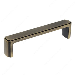 Transitional Metal Pull - 770, Center to Center 128 mm, Finish Antique English, Projection - Overall Dimensions 32 mm