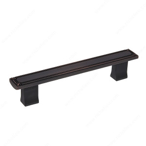 Traditional Metal Pull - 7809, Center to Center 128 mm, Finish Brushed Oil-Rubbed Bronze, Length - Overall Dimensions 169 mm