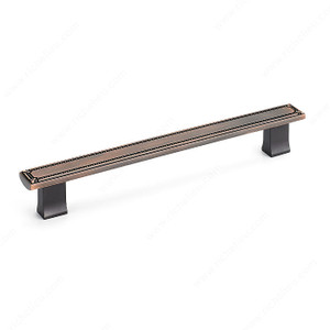 Traditional Metal Pull - 7809, Center to Center 192 mm, Finish Brushed Oil-Rubbed Bronze, Length - Overall Dimensions 233 mm