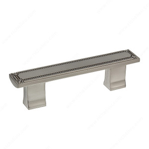 Traditional Metal Pull - 7809, Center to Center 3 in, Finish Brushed Nickel, Length - Overall Dimensions 127 mm