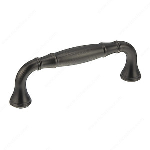 Traditional Metal Pull - 7909, Center to Center 3 in, Finish Antique Nickel, Projection - Overall Dimensions 30 mm PRO-PACK 3