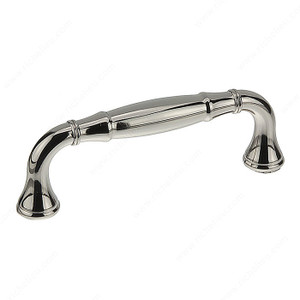 Traditional Metal Pull - 7909, Center to Center 3 in, Finish Polished Nickel, Projection - Overall Dimensions 30 mm PRO-PACK 3 Traditional Metal Pull - 7909, Center to Center 3 in, Finish Polished Nickel, Projection - Overall Dimensions 30 mm PRO-PACK 3