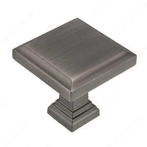 Transitional Metal Knob - 7953, Finish Antique Nickel PRO-PACK 3 Transitional Metal Knob - 7953, Finish Antique Nickel PRO-PACK 3