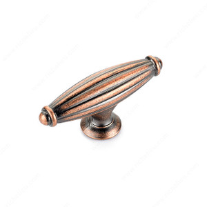 Traditional Metal Knob - 8061, Finish Antique Copper, Screw/Nail 8/32 (Included) PRO-PACK 3 Traditional Metal Knob - 8061, Finish Antique Copper, Screw/Nail 8/32 (Included) PRO-PACK 3