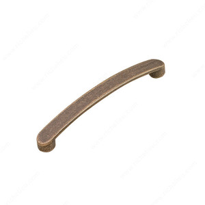 Contemporary Metal Handle Pull - 8071, Finish Burnished Brass, Screw/Nail 8/32 (Included)