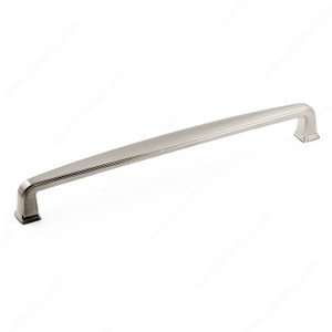 Transitional Metal Pull - 810, Center to Center 192 mm, Finish Brushed Nickel, Projection - Overall Dimensions 28 mm Transitional Metal Pull - 810, Center to Center 192 mm, Finish Brushed Nickel, Projection - Overall Dimensions 28 mm