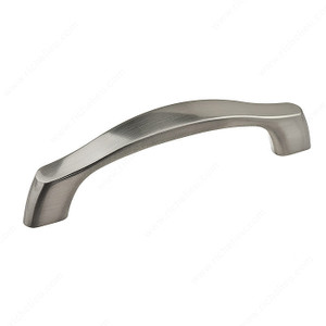 Contemporary Metal Pull - 811, Center to Center 96 mm, Finish Brushed Nickel, Length - Overall Dimensions 123 mm PRO-PACK 2