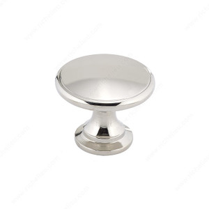 Traditional Metal Knob - 8122, Finish Polished Nickel PRO-PACK 2 Traditional Metal Knob - 8122, Finish Polished Nickel PRO-PACK 2