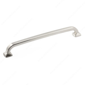 Transitional Metal Pull - 815, Center to Center 192 mm, Finish Brushed Nickel, Length - Overall Dimensions 211 mm Transitional Metal Pull - 815, Center to Center 192 mm, Finish Brushed Nickel, Length - Overall Dimensions 211 mm