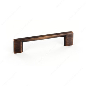 Contemporary Metal Pull - 8160, Center to Center 96 mm, Finish Brushed Oil-Rubbed Bronze, Projection - Overall Dimensions 26 mm PRO-PACK 2 Contemporary Metal Pull - 8160, Center to Center 96 mm, Finish Brushed Oil-Rubbed Bronze, Projection - Overall Dimensions 26 mm PRO-PACK 2