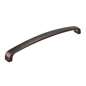 Contemporary Metal Pull - 820, Center to Center 192 mm, Finish Brushed Oil-Rubbed Bronze, Projection - Overall Dimensions 28 mm