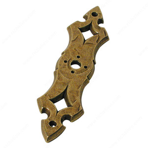 Traditional Metal Backplate for Knob - 820, Finish Opaque Bronze, Screw/Nail 285-xx (Included) PRO-PACK 3 Traditional Metal Backplate for Knob - 820, Finish Opaque Bronze, Screw/Nail 285-xx (Included) PRO-PACK 3