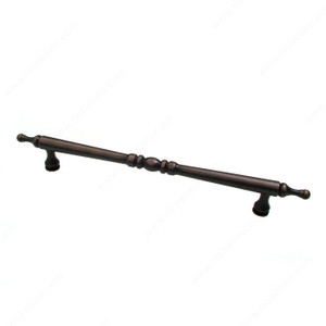 Traditional Metal Pull - 8230, Finish Brushed Oil-Rubbed Bronze, Screw/Nail 8/32 (Included)