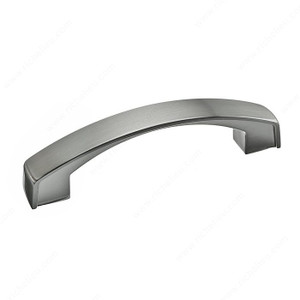 Transitional Metal Pull - 8252, Center to Center 160 mm, Finish Brushed Nickel, Length - Overall Dimensions 169 mm