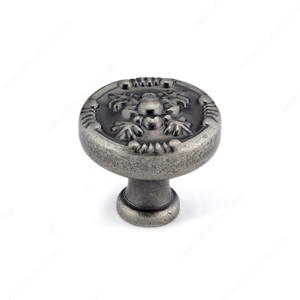 Traditional Metal Knob - 8261, Finish Pewter PRO-PACK 2 Traditional Metal Knob - 8261, Finish Pewter PRO-PACK 2