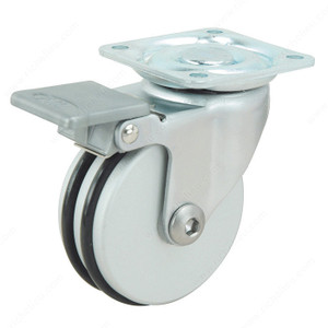 Contemporary Aluminium Furniture Caster - With Brake, Caster for indoor use that combines design and functionality., Contemporary Aluminium Furniture Caster - With Brake, Caster for indoor use that combines design and functionality.,