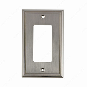 Switch plate 1 Decora - Contemporary Style, Finish Brushed Nickel PRO-PACK 2