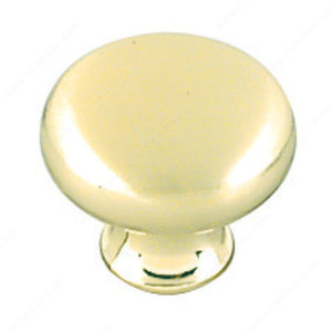 Traditional Zinc Knob - 853, Finish Brushed Brass Traditional Zinc Knob - 853, Finish Brushed Brass