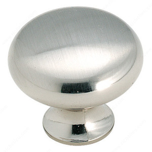 Traditional Zinc Knob - 853, Finish Sterling Nickel Traditional Zinc Knob - 853, Finish Sterling Nickel