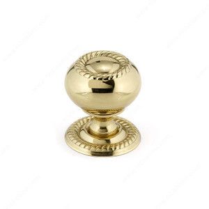 Traditional Metal Knob - 8606, Finish Brass PRO-PACK 2 Traditional Metal Knob - 8606, Finish Brass PRO-PACK 2
