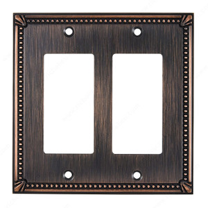 Switch plate 2 Decora - Traditional Style, Finish Brushed Oil-Rubbed Bronze