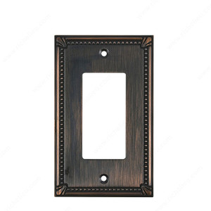 Switch plate 1 Decora - Traditional Style, Finish Brushed Oil-Rubbed Bronze
