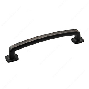 Transitional Metal Pull - 863, Center to Center 128 mm, Finish Brushed Oil-Rubbed Bronze, Length - Overall Dimensions 150 mm PRO-PACK 2