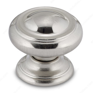 Traditional Metal Knob - 8632, Finish Brushed Nickel PRO-PACK 3 Traditional Metal Knob - 8632, Finish Brushed Nickel PRO-PACK 3