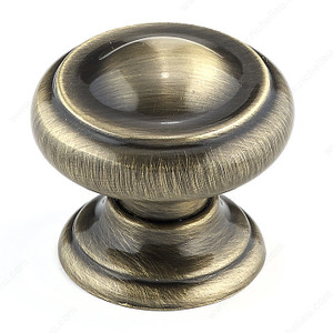 Traditional Metal Knob - 8632, Finish Antique English PRO-PACK 3