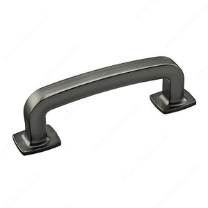 Transitional Metal Pull - 863, Center to Center 3 in, Finish Antique Nickel, Length - Overall Dimensions 97 mm PRO-PACK 2 Transitional Metal Pull - 863, Center to Center 3 in, Finish Antique Nickel, Length - Overall Dimensions 97 mm PRO-PACK 2