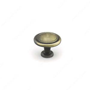 Traditional Metal Knob - 878A, Finish Antique English PRO-PACK 5 Traditional Metal Knob - 878A, Finish Antique English PRO-PACK 5